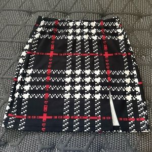 short skirt with front slit